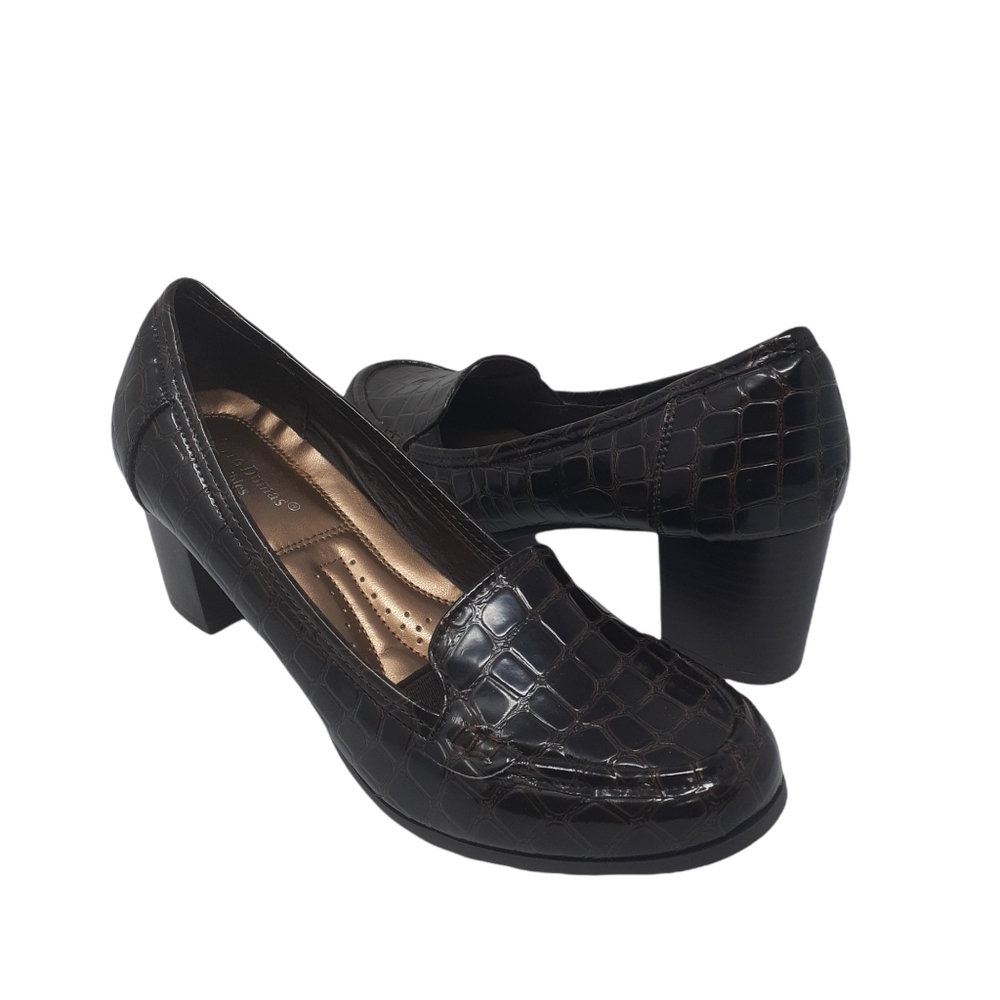 Pierre Dumas Women's Pumps Sz 8.5M Chunky Heel Animal Print  Pleasure-1